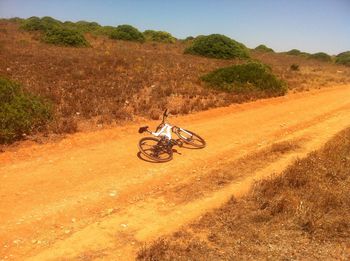 Bicycle on dirt road
