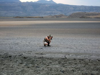 Man in desert