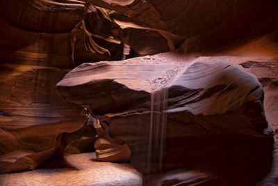 Close-up of rock formation in cave