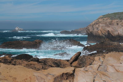 Rock formations at seaside