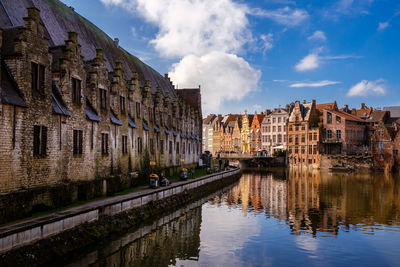 Reflection of buildings in canal