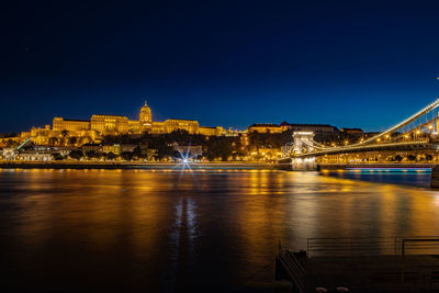 Illuminated city at night