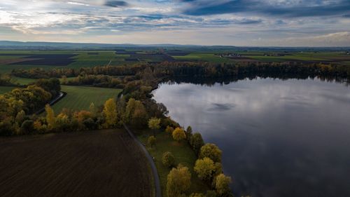 Scenic view of river against sky