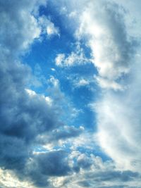 Low angle view of cloudy sky