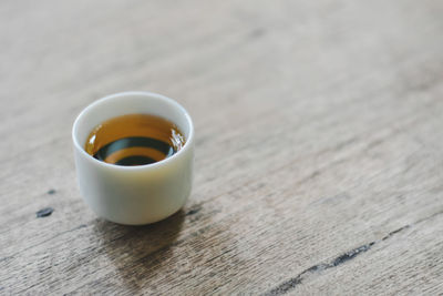 Close-up of coffee on table