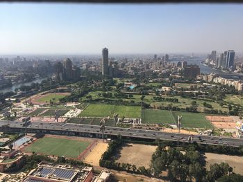 Aerial view of city