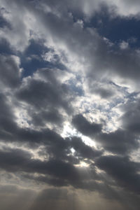 Low angle view of clouds in sky