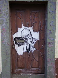 Close-up of door