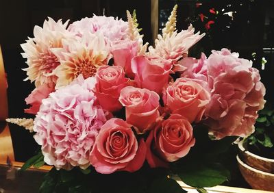 Close-up of rose bouquet