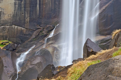 Scenic view of waterfall