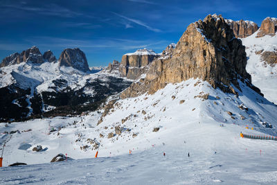 Ski resort in dolomites, italy