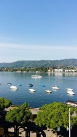 Boats in harbor