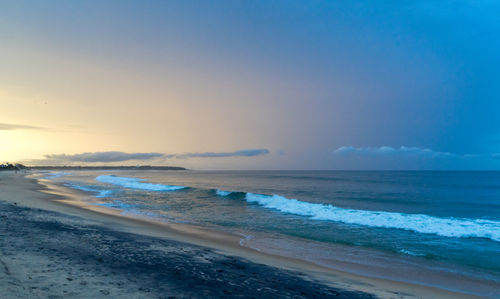 Scenic view of sea against sky during sunset, sri lanka