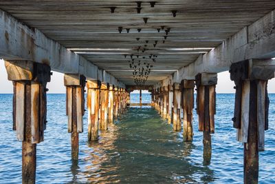 View of pier over sea