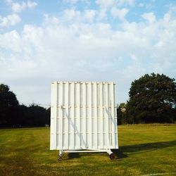 Cricket side screen on field at warfield cricket club