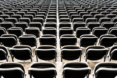 Full frame shot of empty chairs