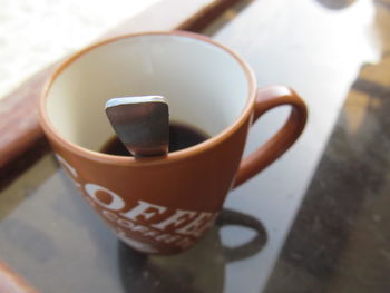 Close-up of coffee cup