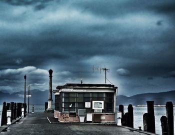 View of building against cloudy sky