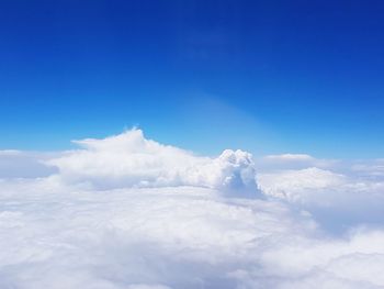 Scenic view of clouds against blue sky