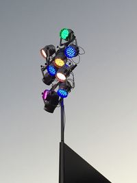 Low angle view of clear blue sky