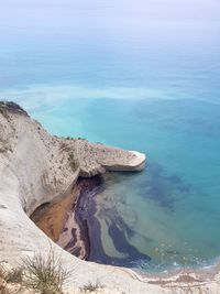 High angle view of sea shore