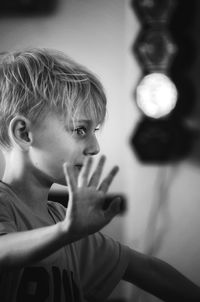 Close-up portrait of boy