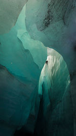 Aerial view of snowcapped mountain