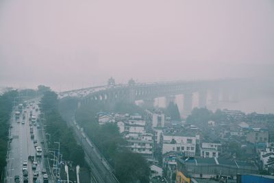 View of bridge over river