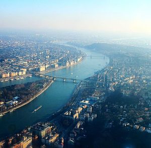 High angle view of cityscape