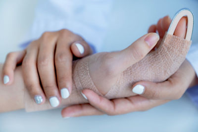 Close-up of hands