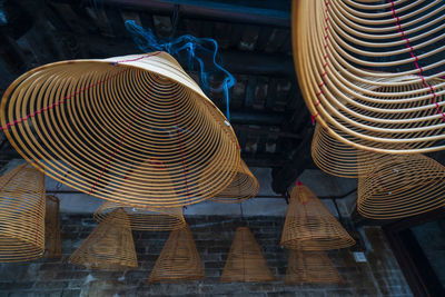 Close-up of incense in a temple