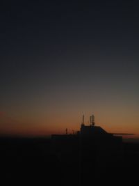 View of built structure at sunset