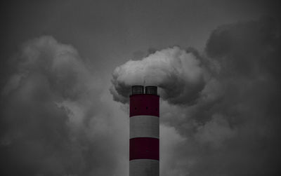 Low angle view of lighthouse against sky