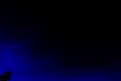 Low angle view of sky at night