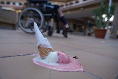 Close-up of ice cream cone