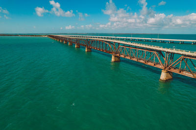 Pier over sea against sky