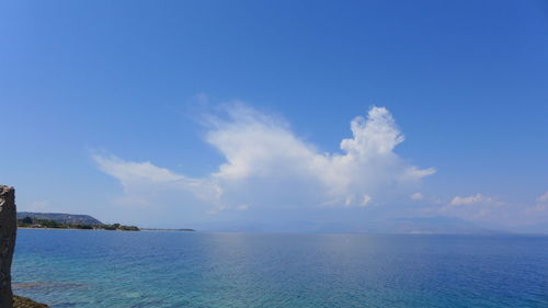 View of sea against cloudy sky