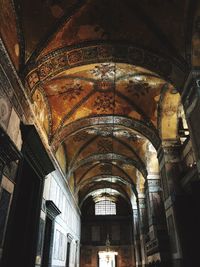 Low angle view of ceiling of historical building