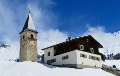 Low angle view of building against sky