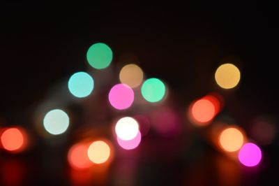 Defocused lights at night