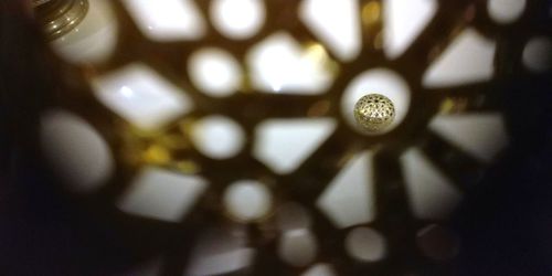 Close-up of illuminated chandelier