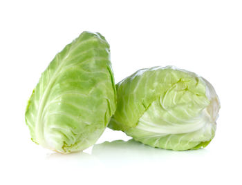 Close-up of vegetable over white background