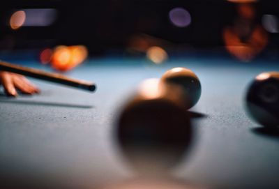 Close up of pool balls