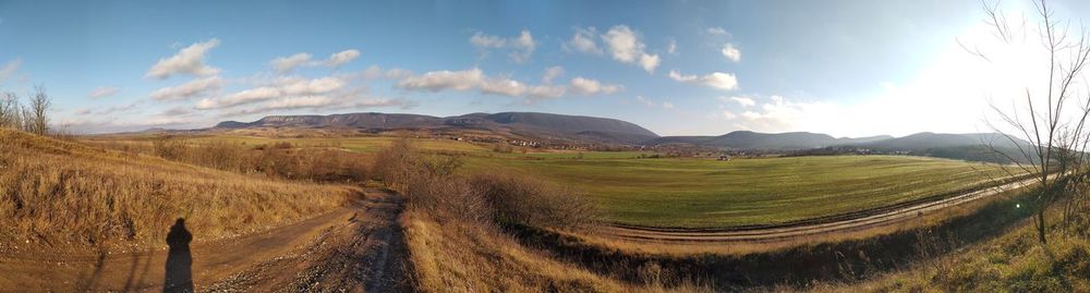 Panoramic view of landscape against sky