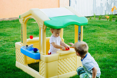 Children playing in playground