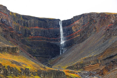 Scenic view of waterfall