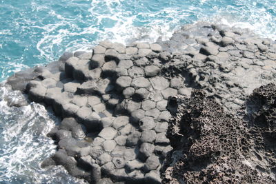 Rocks in sea