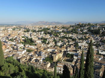 High angle view of cityscape