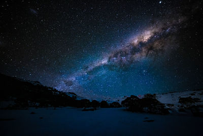 Star field against sky at night