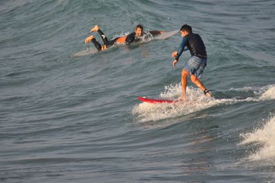 Man surfing in sea